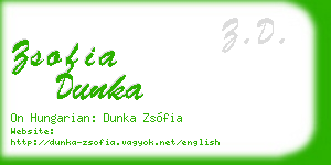 zsofia dunka business card